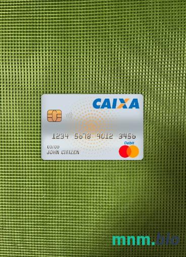 Brazil Caixa bank master obciążyć card wygląd fotograficzny skan PSD + zdjęcie